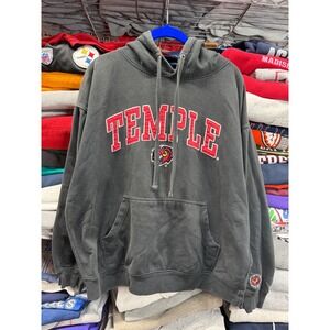 Old Varsity Brand Temple University Owls Hoodie Mens XL Embroider Sweatshirt